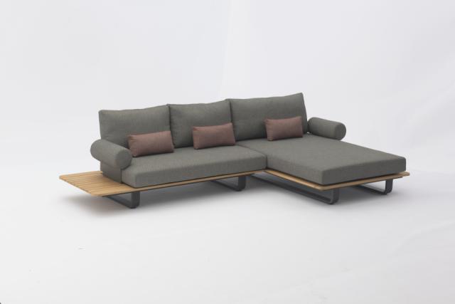 STAY NATURAL LOUNGER charcoal -dark grey/green rope