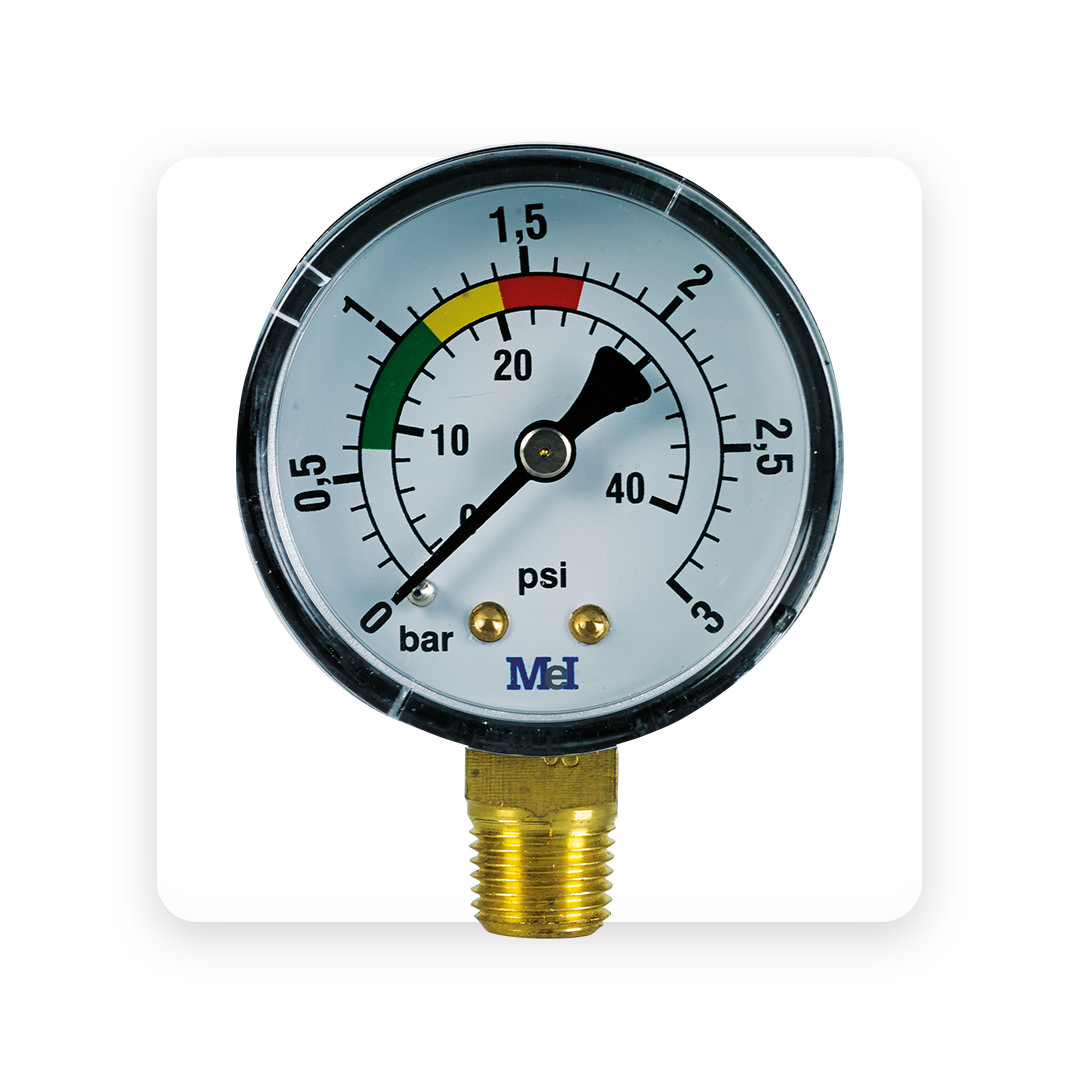 Manomètre ABS sec pour filtre de piscine